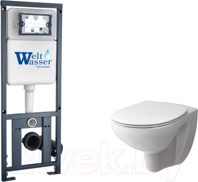 Унитаз подвесной с инсталляцией Damixa Elder DX17c1700SC + WeltWasser Marberg 410 - фото