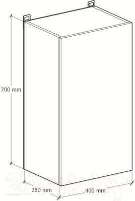 Шкаф навесной для кухни Артём-Мебель Мэри 400мм СН-114.190