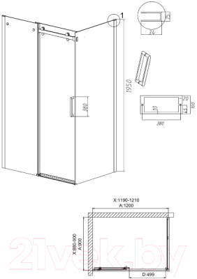 Душевой уголок Grossman Classic 120x90x195 / 120.K33.04.1290.21.00