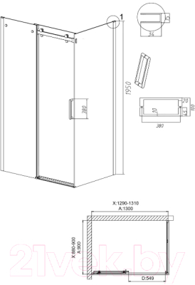 Душевой уголок Grossman Classic 130x90x195 / 120.K33.04.1390.21.00