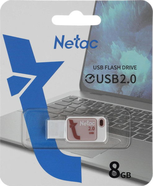 USB flash накопитель Netac UA31 USB2.0 8GB (NT03UA31N-008G-20PK)