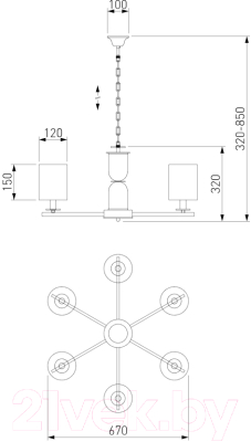Люстра Евросвет 60146/6