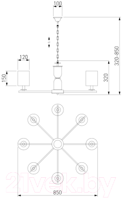 Люстра Евросвет 60146/8 
