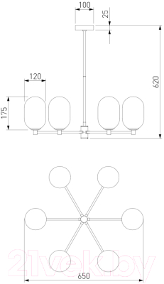 Люстра Евросвет 60161/6 