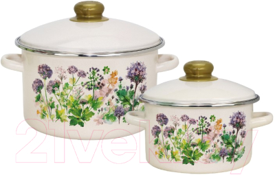 Набор кастрюль Эмаль Адель 2-212/4 - фото