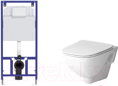 Унитаз подвесной с инсталляцией AM.PM X-Joy C851701SC + Novum 525 040000 - фото