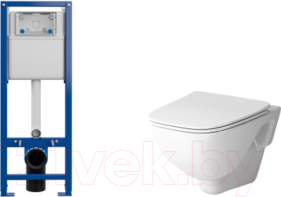 Унитаз подвесной с инсталляцией AM.PM X-Joy C851701SC + Vector S-IN-MZ-VECTOR - фото