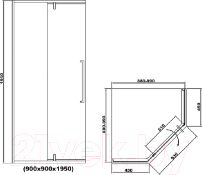 Душевой уголок RGW SV-81-B / 32328199-14
