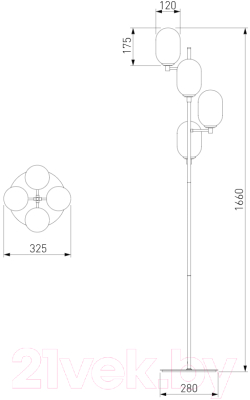 Торшер Евросвет 01161/4