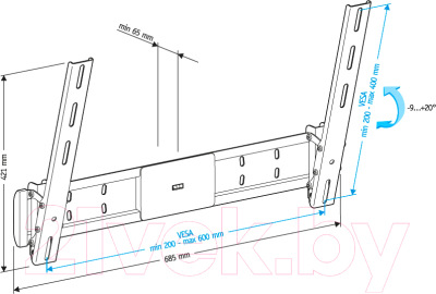 Кронштейн для телевизора Holder LCD-T6609-B
