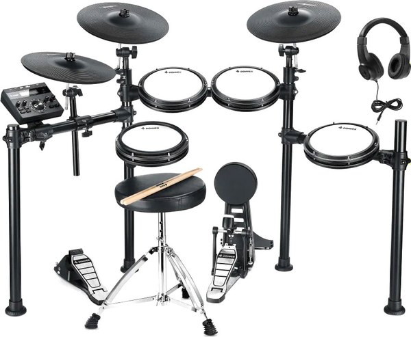 Ударная установка электронная Donner DED-200 Electric Drum Set 5 Drums 3 Cymbals - фото