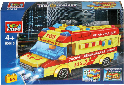Конструктор Город мастеров Автомобиль Реанимации / 50013-ZH