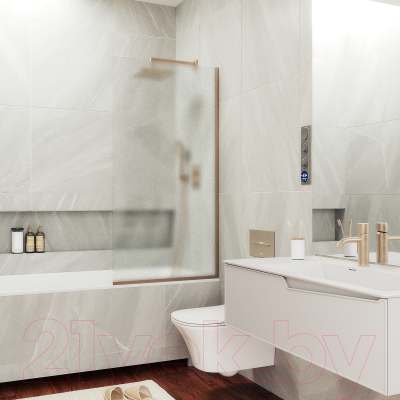 Стеклянная шторка для ванны MaybahGlass MGV-90-2у