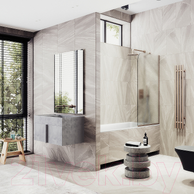 Стеклянная шторка для ванны MaybahGlass MGV-92-2у