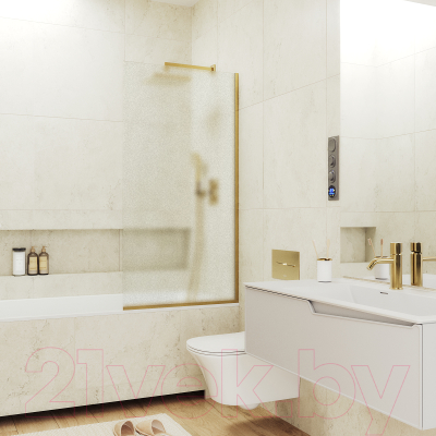 Стеклянная шторка для ванны MaybahGlass MGV-253-3у