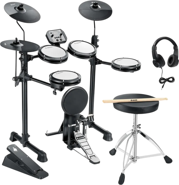 Ударная установка электронная Donner DED-80 Electric Drum Set 5 Drums 3 Cymbals  - фото