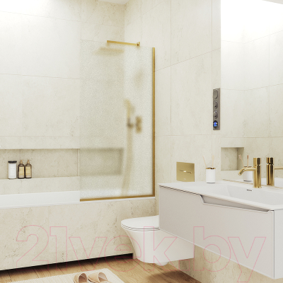 Стеклянная шторка для ванны MaybahGlass MGV-91-3у