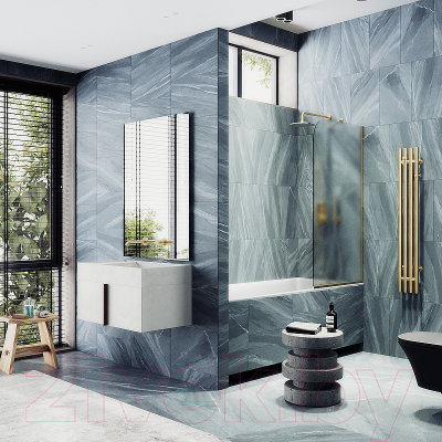 Стеклянная шторка для ванны MaybahGlass MGV-94-3у