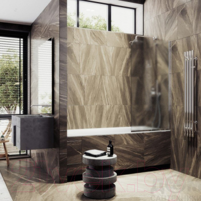 Стеклянная шторка для ванны MaybahGlass MGV-130-4у