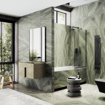 Стеклянная шторка для ванны MaybahGlass MGV-130-6у