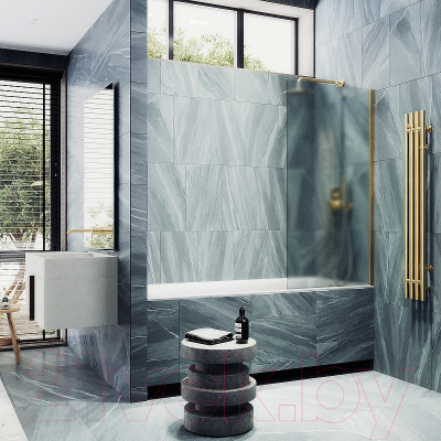 Стеклянная шторка для ванны MaybahGlass MGV-253-3ш