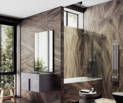 Стеклянная шторка для ванны MaybahGlass MGV-92-4ш