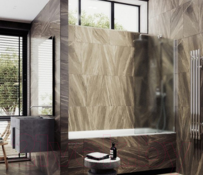 Стеклянная шторка для ванны MaybahGlass MGV-95-4ш