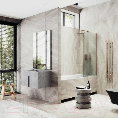 Стеклянная шторка для ванны MaybahGlass MGV-620-2