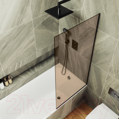 Стеклянная шторка для ванны MaybahGlass MGV-66-6у