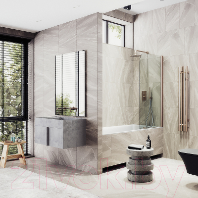 Стеклянная шторка для ванны MaybahGlass MGV-600-2