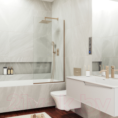 Стеклянная шторка для ванны MaybahGlass MGV-62-2у