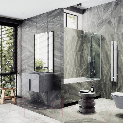 Стеклянная шторка для ванны MaybahGlass MGV-63-1ш