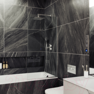 Стеклянная шторка для ванны MaybahGlass MGV-65-5у