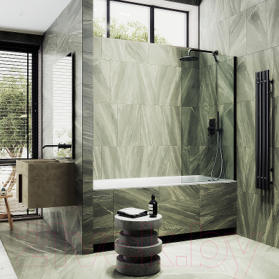 Стеклянная шторка для ванны MaybahGlass MGV-63-6ш