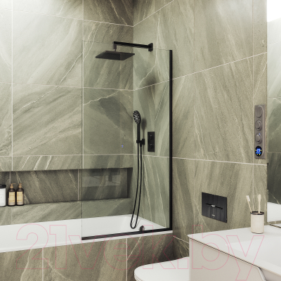 Стеклянная шторка для ванны MaybahGlass MGV-63-6у