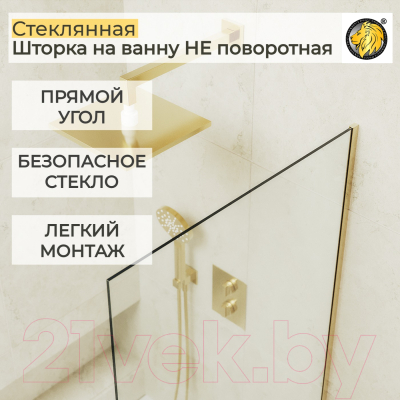 Стеклянная шторка для ванны MaybahGlass MGV-248-3у