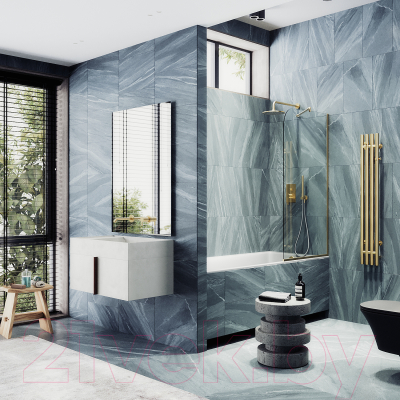 Стеклянная шторка для ванны MaybahGlass MGV-65-3у