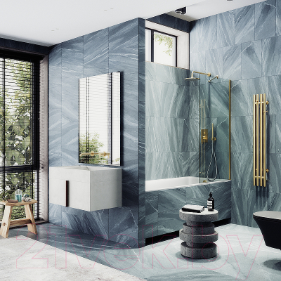 Стеклянная шторка для ванны MaybahGlass MGV-63-3ш