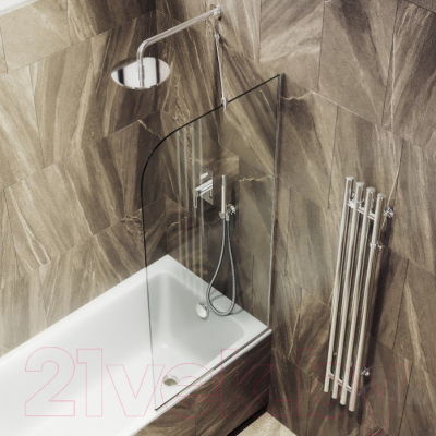 Стеклянная шторка для ванны MaybahGlass MGV-154-4у