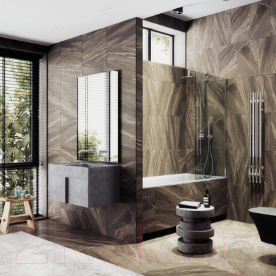 Стеклянная шторка для ванны MaybahGlass MGV-63-4ш