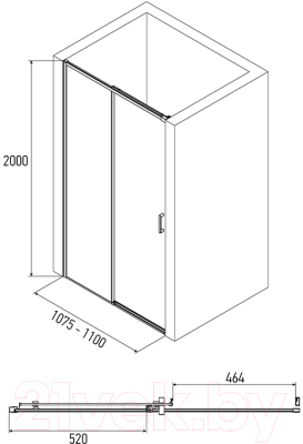 Душевая дверь Alex Baitler AB61B110