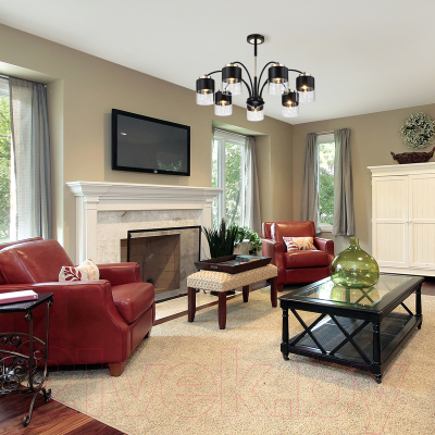 Люстра ESCADA 2121/7P (черный/золото)