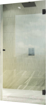 Душевая дверь MaybahGlass 195x80.5 / MGD-508-6 (прозрачное стекло/черный) - фото