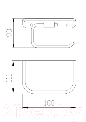 Держатель для туалетной бумаги Cezares LINER-PHM-01
