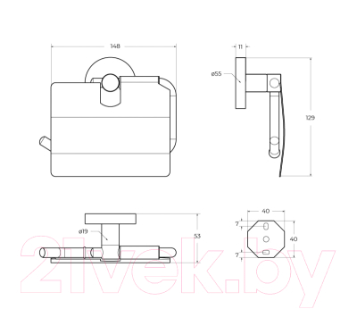 Держатель для туалетной бумаги Cezares RELAX-PH-NOP