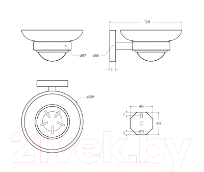 Мыльница Cezares RELAX-SODS-GM