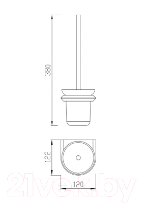 Ершик для унитаза Cezares LINER-TBS-V-01