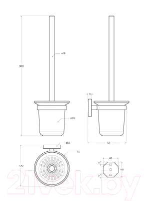 Ершик для унитаза Cezares RELAX-TBS-V-01