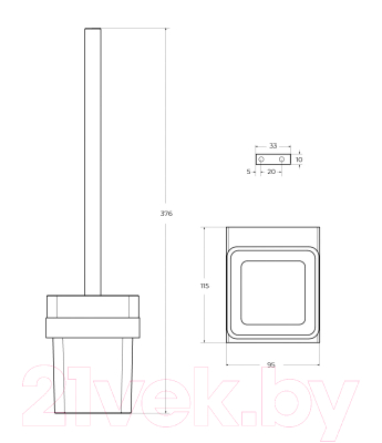 Ершик для унитаза Cezares SLIDER-TBS-V-NOP