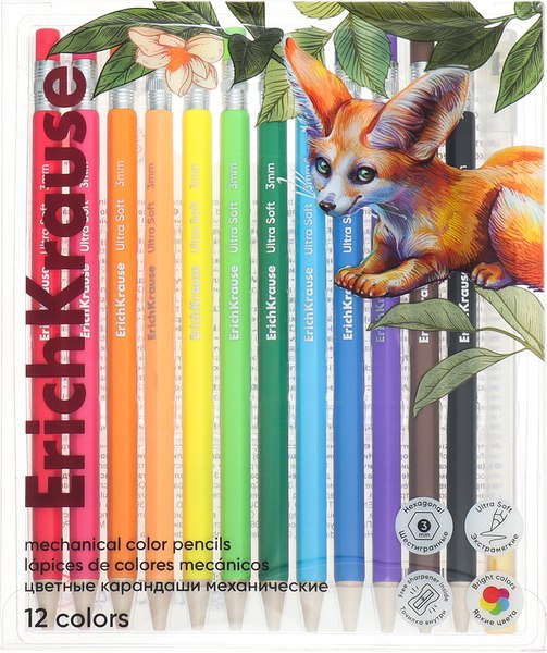 Набор цветных карандашей Erich Krause Safari + точилка / 61819 - фото